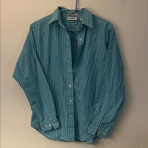 Tabi Teal Striped Button Down Shirt